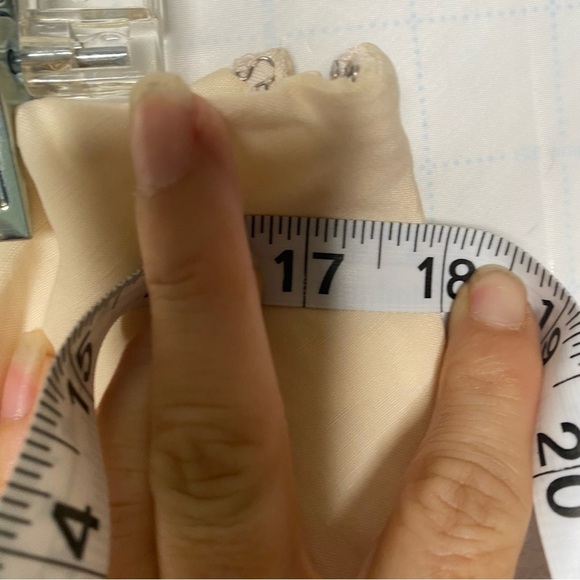 Amanda smith Cream Size 14 silk linen blend skirt ruffle Chiffon hem A Line - Picture 7 of 8